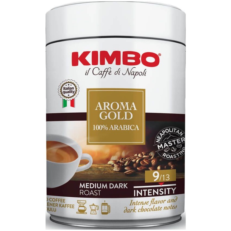 Aroma Gold 100% Arábica Lata Café molido, tostado medio, 250 g